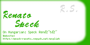 renato speck business card